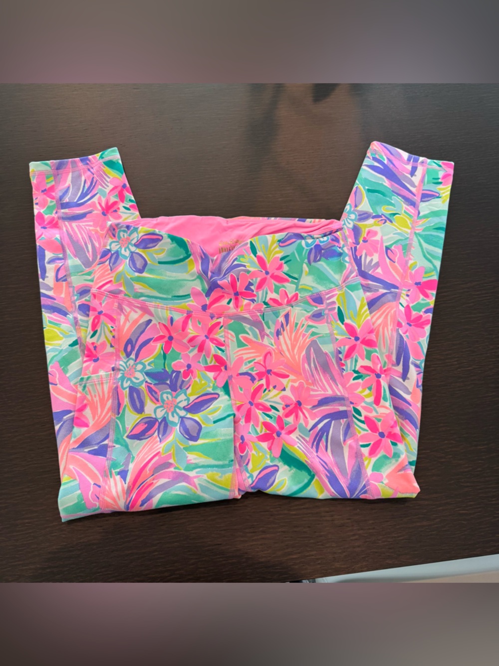 Lilly Pulitzer Pink, Green & Purple Floral Leggings